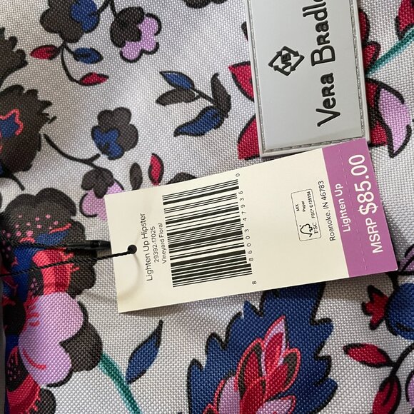 Vera Bradley Water Repellent ECO Hipster Crossbody & Matching Wallet Key Chain - Picture 4 of 11